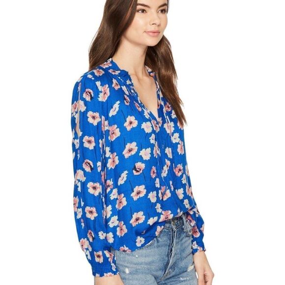 Lucky Brand Umi Floral Peasant Top Plus Size 3X - Picture 3 of 13